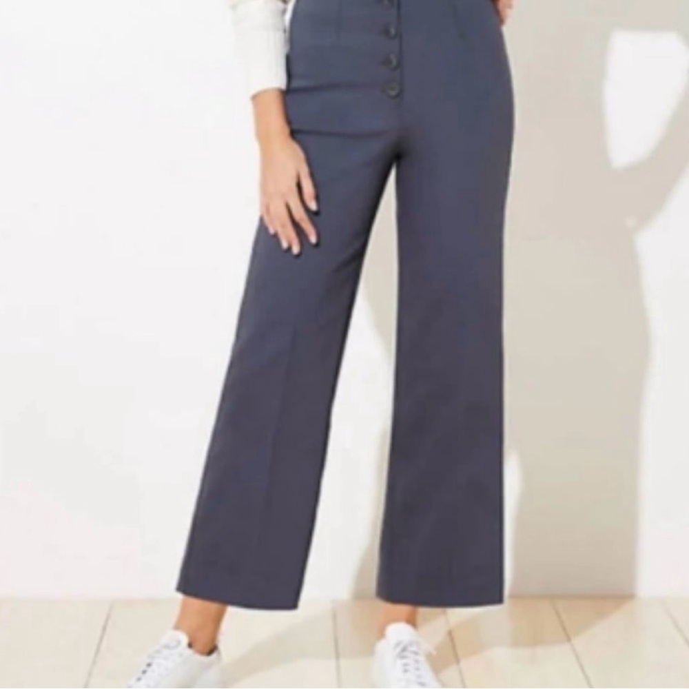 Grey high waist loft pants